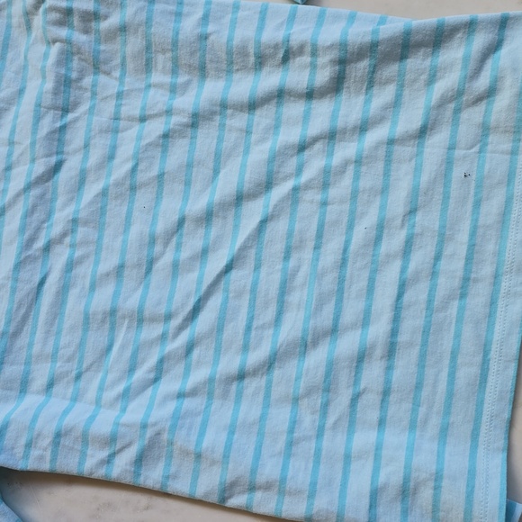 J. Crew aqua & white stripe puff sleeve t-shirt size medium - Picture 8 of 11